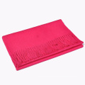 2017 Chinese new arrival women warm plain color pashmina scarf shawl with tassel